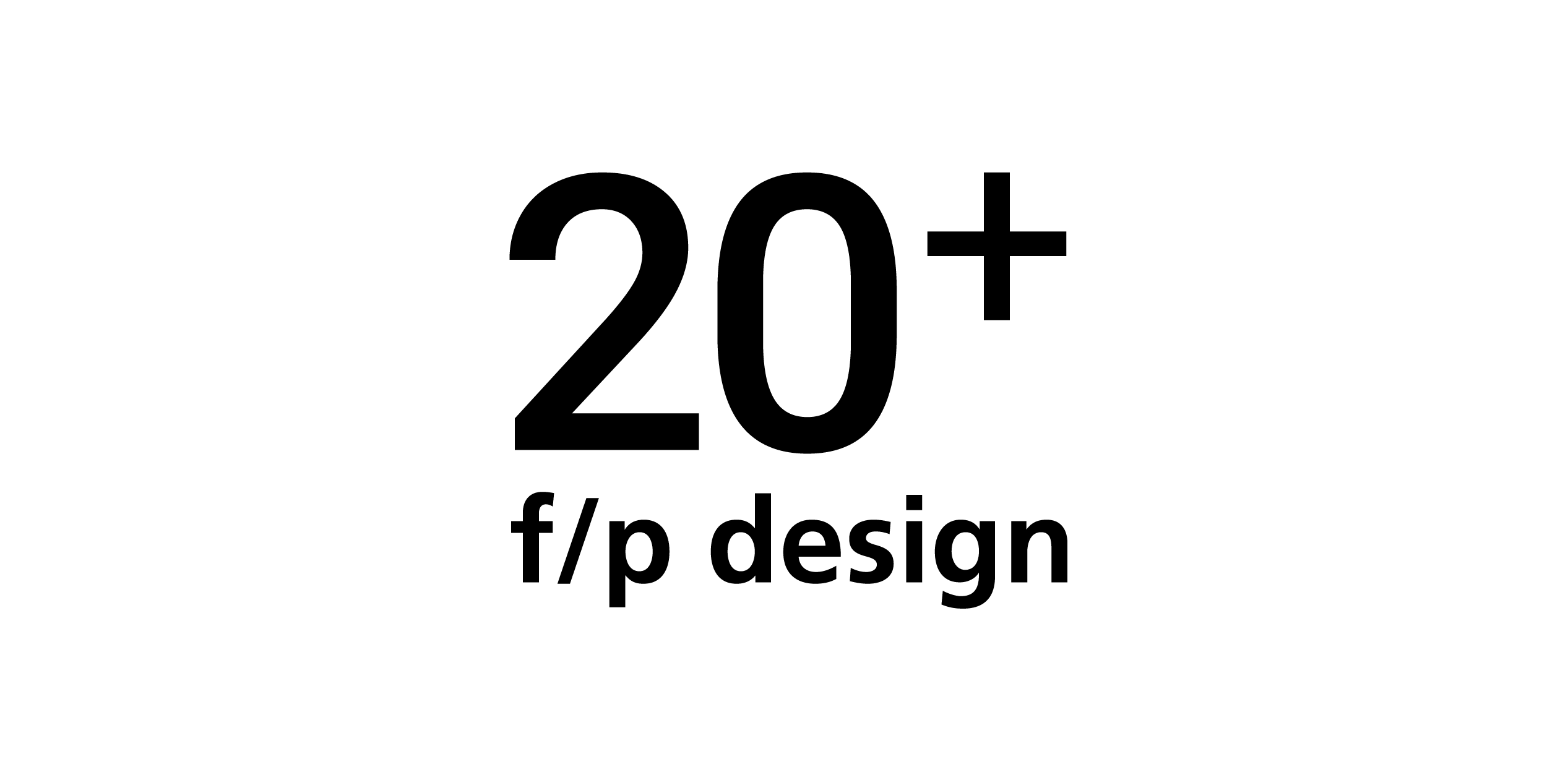 logo: 20th anniversary of f/p design